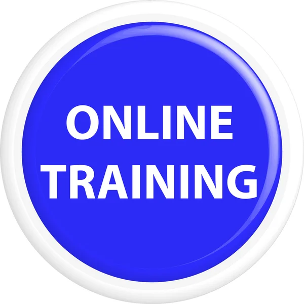 Knop on line training — Stockvector