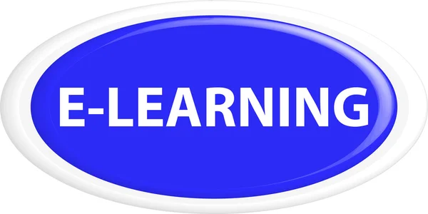 Tlačítko e-learning — Stockový vektor