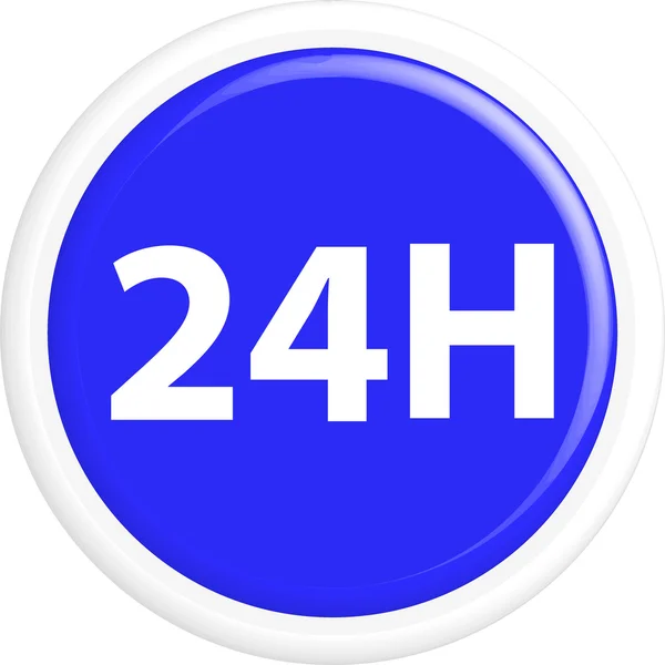 ボタン 24 h — ストックベクタ