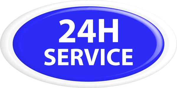 Button 24h service — Stock Vector