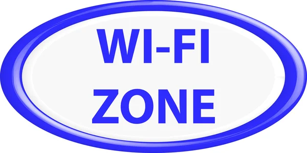 Button wi-fi zone — Stock Vector