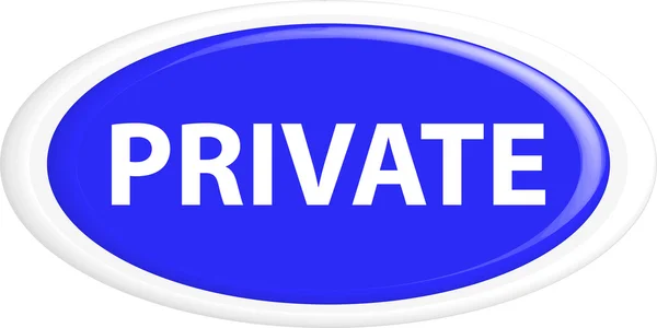Button private — Stock Vector