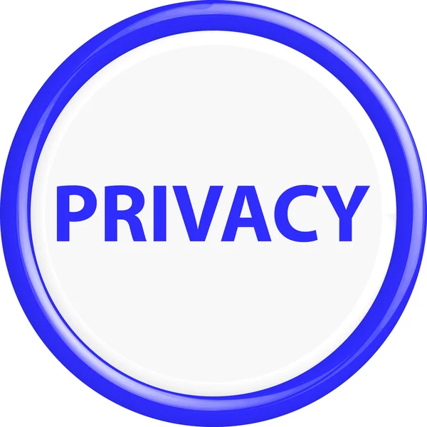 Przycisk prywatności — Wektor stockowy