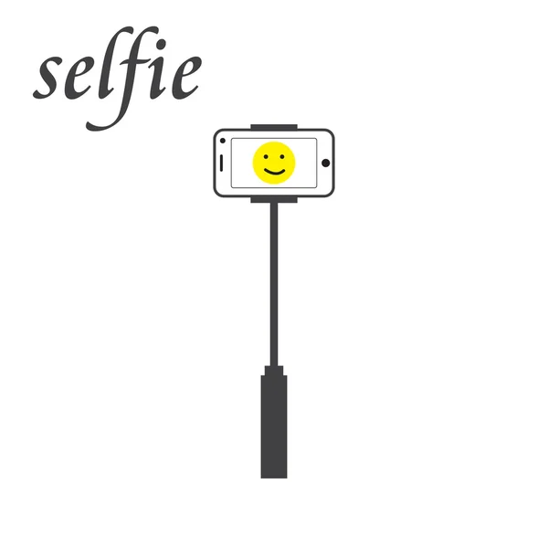 Selfie stick monopod — Stockový vektor