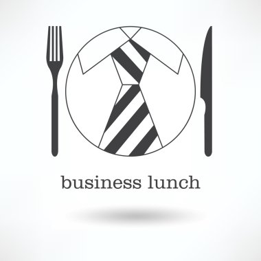 Logo, simge iş yemeği.