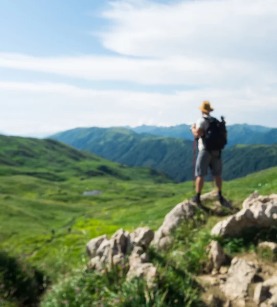 Male hiker with backpack — Stock Photo, Image