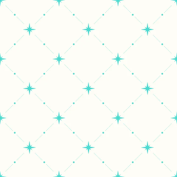 Geometric seamless pattern with dots and stars. — Stock Vector