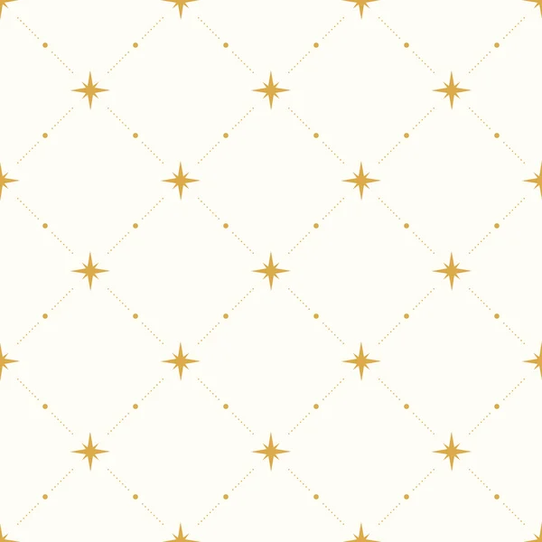 Geometric seamless pattern with dots and stars. — Stock Vector