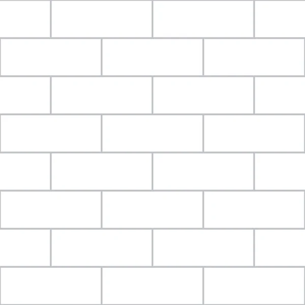Mur de brique plat blanc sans couture abstrait — Image vectorielle