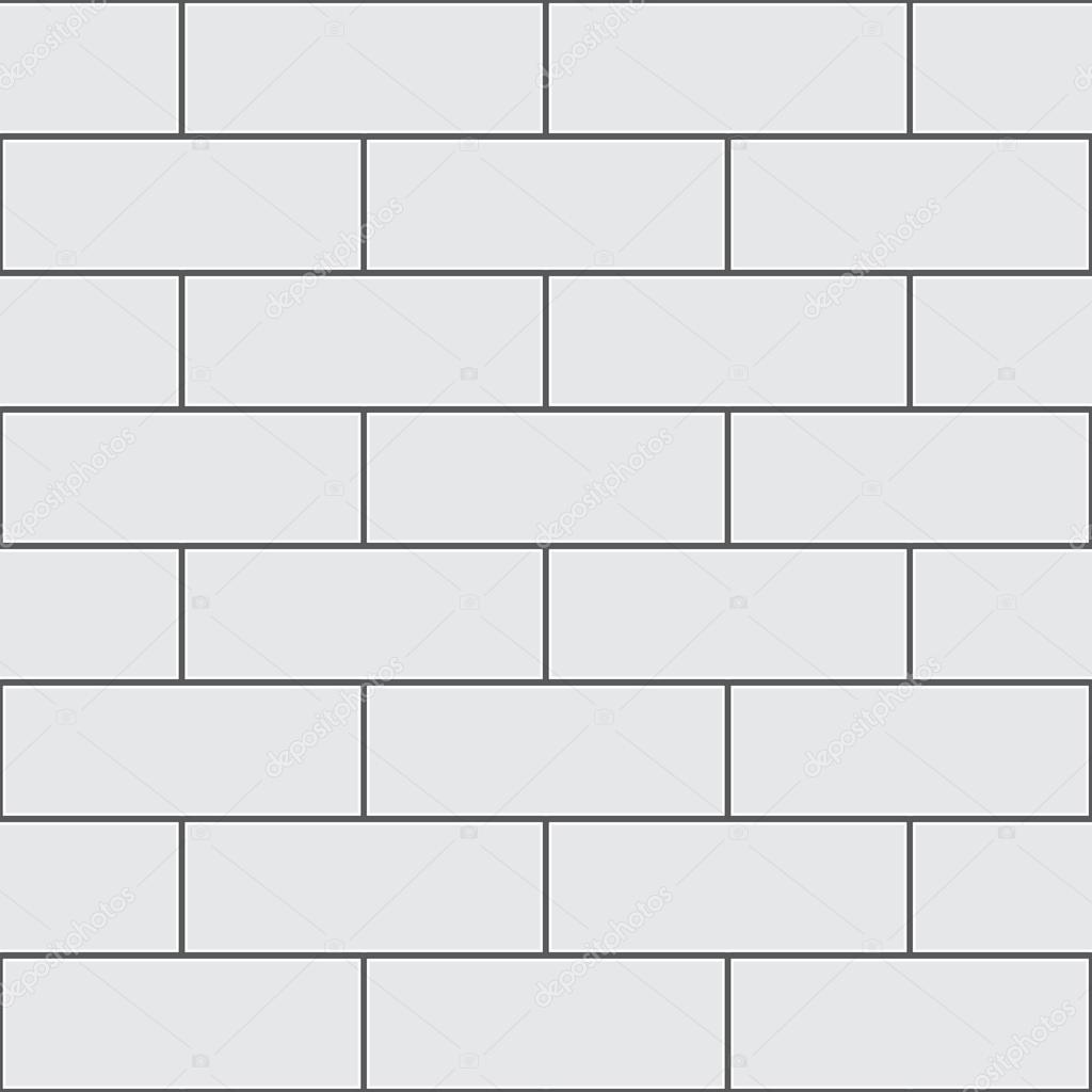 Abstract seamless white flat brick wall