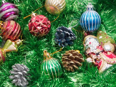 kürk-ağaç ve oyuncaklar ile tatil dekorasyon