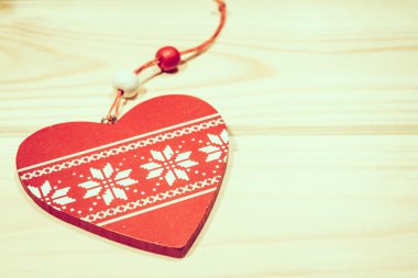 Kurdele ile Noel ahşap süsler oyuncak .