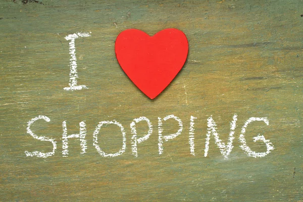 Texte i love shopping — Photo