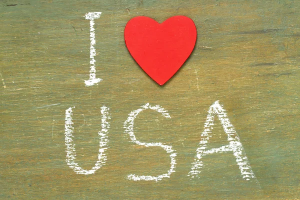 Texto que eu amo EUA — Fotografia de Stock