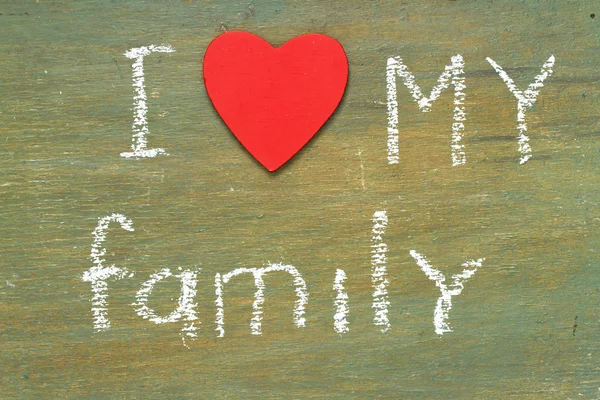 Text i love my family — Stock Photo, Image