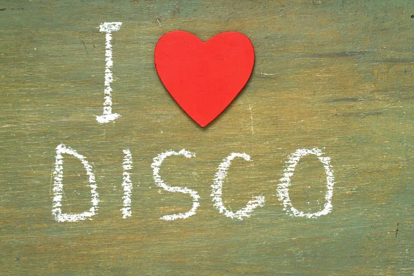 Text i love disco — Stock Photo, Image