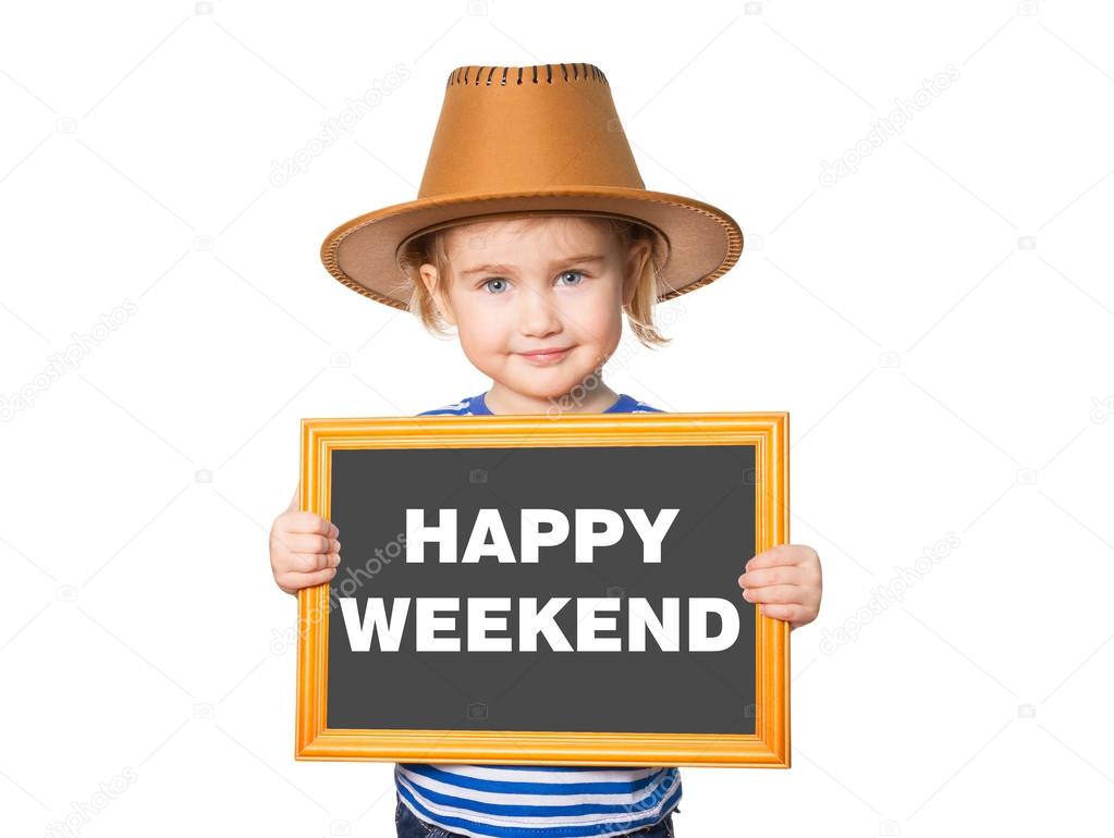 Pictures Happy Weekend Funny Blackboard Text Happy Weekend