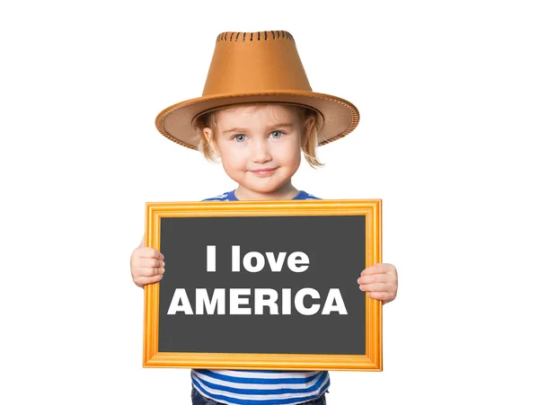 Text jag älskar Amerika. — Stockfoto