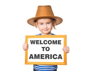 Amerika'ya hoş geldiniz metni.