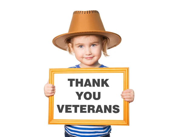 Text tack veteraner. — Stockfoto