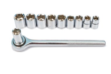 Kilit ve değiştirilebilir kafaları bir dizi