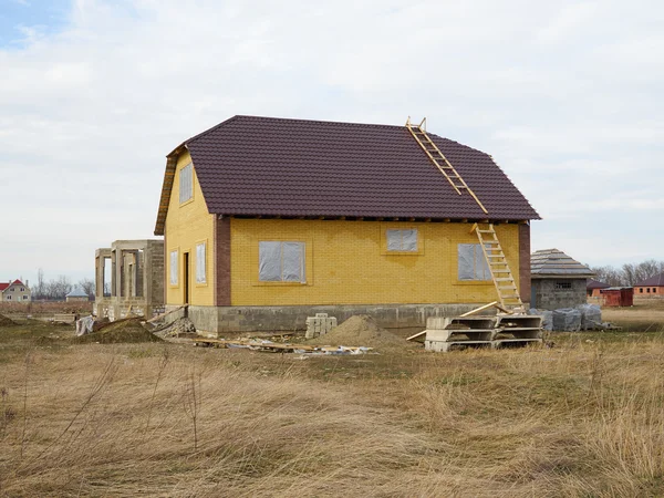 Building & Construction Site in progress to new house. — Stock Photo, Image