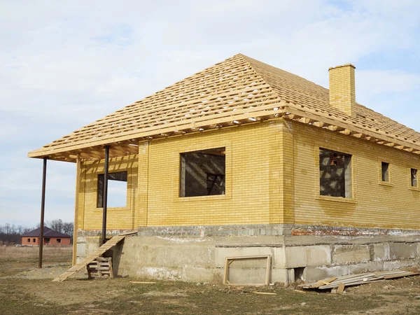 Building & Construction Site in progress to new house. — Stock Photo, Image