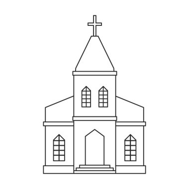 Vahşi batı binası vektör simgesi. Dış hat vektör simgesi beyaz arka planda izole edilmiş. Vahşi batı binası..