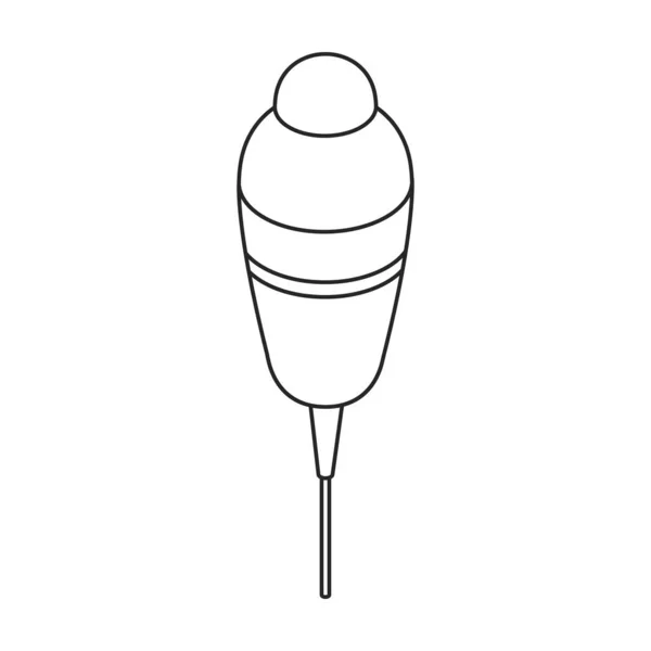 Icono de vector de flotador de pesca icon.Isomtric vector aislado sobre fondo blanco flotador de pesca. — Vector de stock