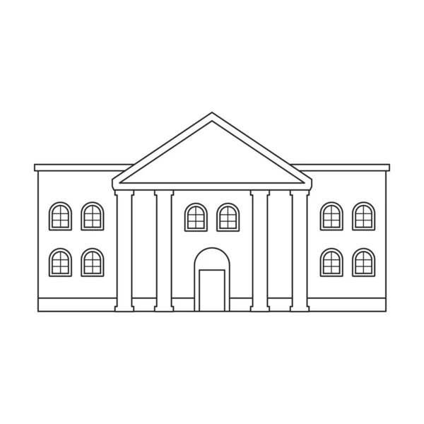 Дика західна будівля векторна іконка. зовнішня лінія векторна ізольована на білому тлі дикої західної будівлі . — стоковий вектор