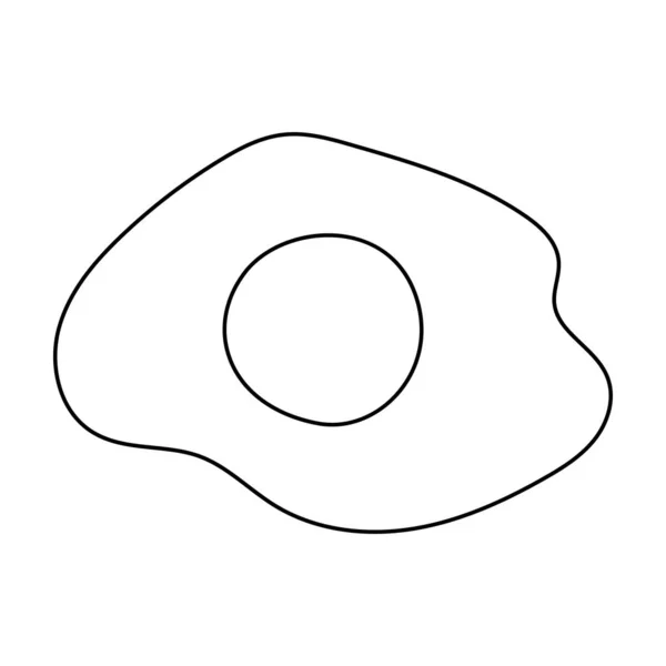 Vettore uovo fritto icon.outline icona vettoriale isolato su sfondo bianco uovo fritto. — Vettoriale Stock