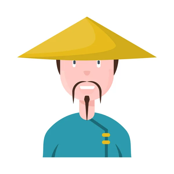 Objeto aislado de símbolo vietnamita y retrato. Conjunto de vietnamita y vestuario stock vector ilustración. — Archivo Imágenes Vectoriales