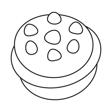 Kek ve doğum günü tabelasının vektör tasarımı. Cupcake ve çikolatalı vektör çizimleri..