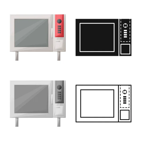 Vector design of oven and convection icon. Web element of oven and microwave vector icon for stock. — Stock Vector