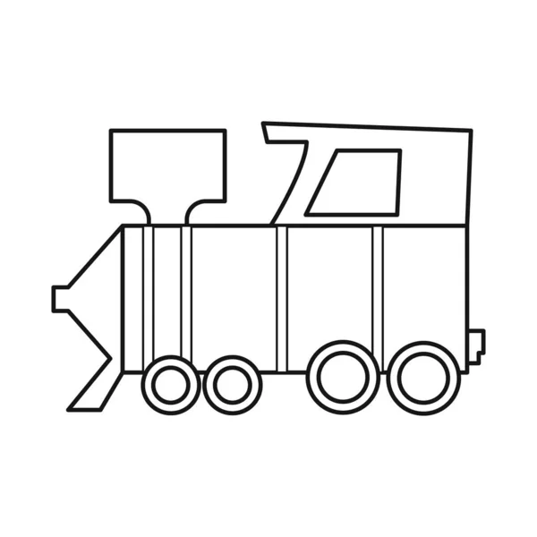 電車や古いロゴのベクトルデザイン。ウェブ用の列車及び蒸気ストック記号のウェブ要素. — ストックベクタ