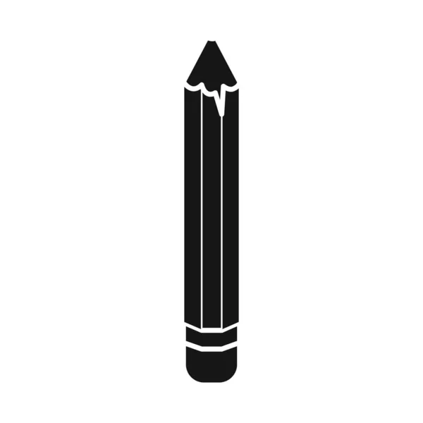 Diseño vectorial de lápiz y dibujar icono. Elemento Web de lápiz y madera icono de vector para stock. — Archivo Imágenes Vectoriales