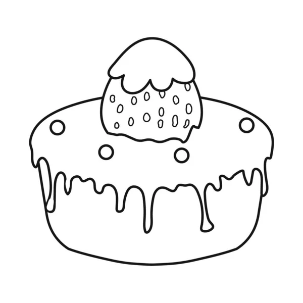 Vektorillustration von Kuchen und Geburtstagsikone. Set von Kuchen und Schokolade Stock Symbol für Web. — Stockvektor