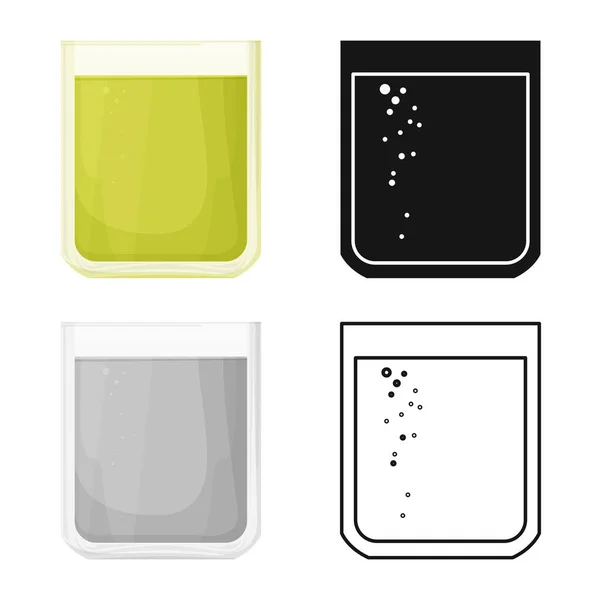 Vector illustratie van container en plastic symbool. Web element van container en pot voorraadsymbool voor web. — Stockvector