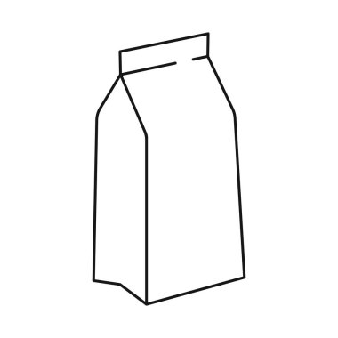 Paket ve kahve ikonunun vektör tasarımı. Ağ için paket ve paket ambalajı sembolü.