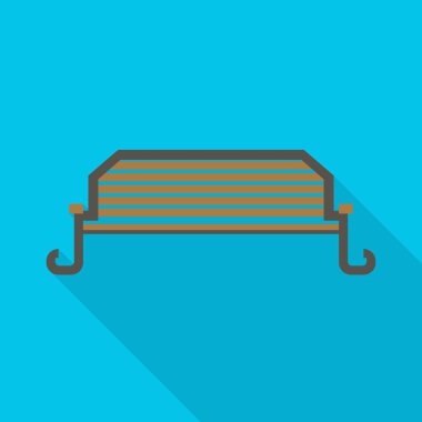 Kürsü ve mobilya tabelalarının vektör tasarımı. Stok için bank ve koltuk vektör simgesi web ögesi.