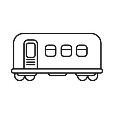 Vagon ve metro ikonunun vektör tasarımı. Stok için vagon ve çelik vektör simgesi grafiği.
