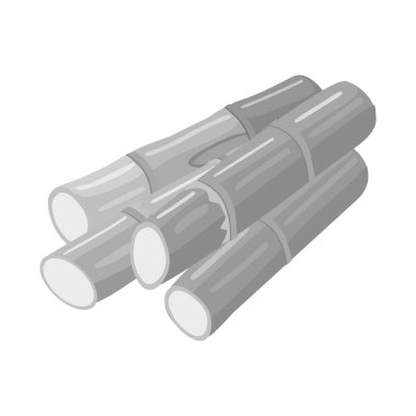 Sapı ve şeker logosu izole edilmiş. Stok için kök ve baston vektör simgesi grafiği.