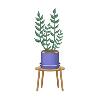 Çiçek saksısı vektör karikatür simgesi. Beyaz arkaplanda vektör illüstrasyon saksısı. Çiçek saksısının izole çizgi film illüstrasyon simgesi.