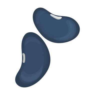 Fasulye vektör karikatür simgesi. Beyaz arka planda vektör illüstrasyon fasulyesi. İzole edilmiş çizgi film çizimi fasulye ikonu .