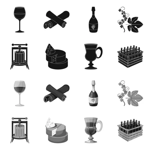 Ilustración vectorial de la granja y el símbolo del viñedo. Colección de icono de vector de granja y producto para stock. — Vector de stock