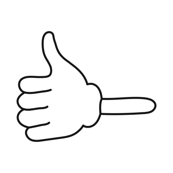 Ilustração vetorial do símbolo de dedo e gesto. Gráfico de dedo e ilustração de vetor de estoque fino. —  Vetores de Stock