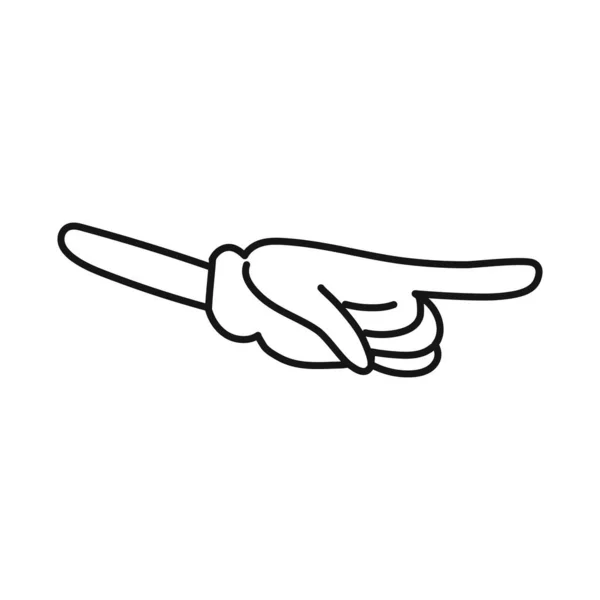 Vektordesign von Zeigefinger und Handsymbol. Web-Element von Zeigefinger und Comic-Vektor-Symbol für Aktien. — Stockvektor