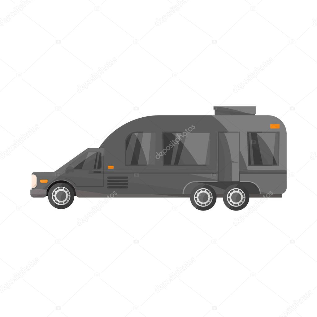 Vector design of auto and van symbol. Web element of auto and hearse stock vector illustration.