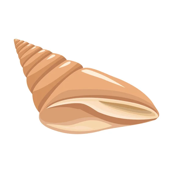 Icône de dessin animé vectoriel marin Shell. Illustration vectorielle coquille de mer sur fond blanc. Isolé icône dessin animé illustration de coquillage. — Image vectorielle