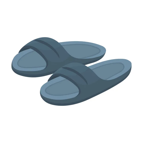 Sandale vecteur icône de dessin animé. Illustration vectorielle flipflop sur fond blanc. Isolé icône dessin animé illustration de sandale. — Image vectorielle